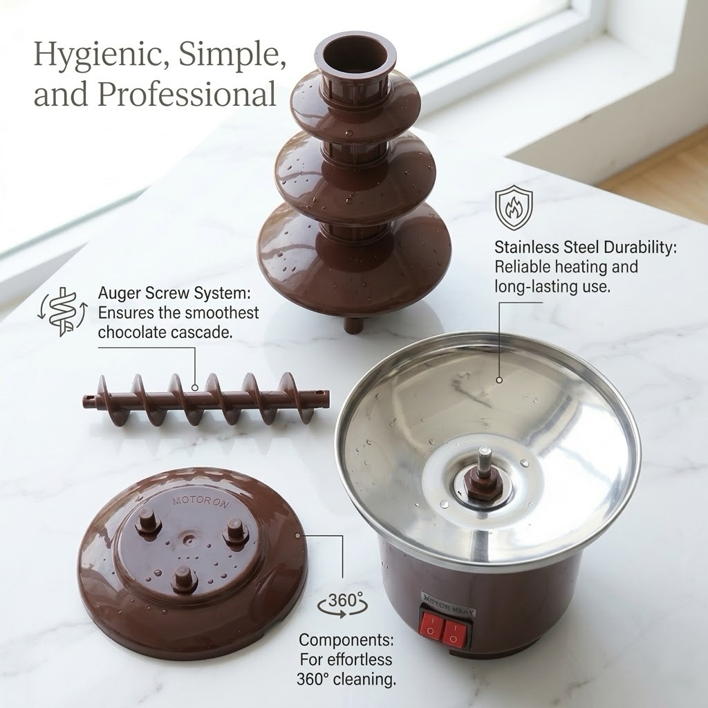 3-Tier Electric Chocolate Foun - огляд і ціна Chocolate Fountain Commercial