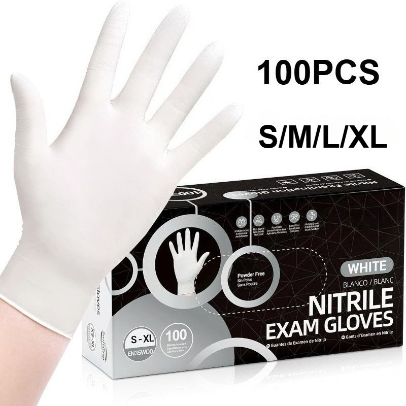 10-100PCS White Disposable Nit - огляд і ціна Commercial Kitchen Gloves